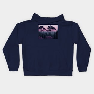 Ash Pink Forest View #1 Kids Hoodie